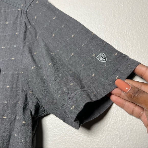 Kuhl Men Intrepid Skorpio Button Down Shirt Small Gray Northern Star Short Sleev - Picture 3 of 11